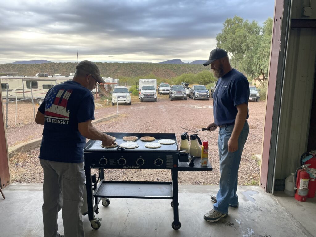 TBFD Board Members Cooking Pancakes